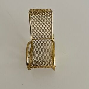 Vintage Miniature Brass Rocking Chair Dollhouse Furniture 3” High